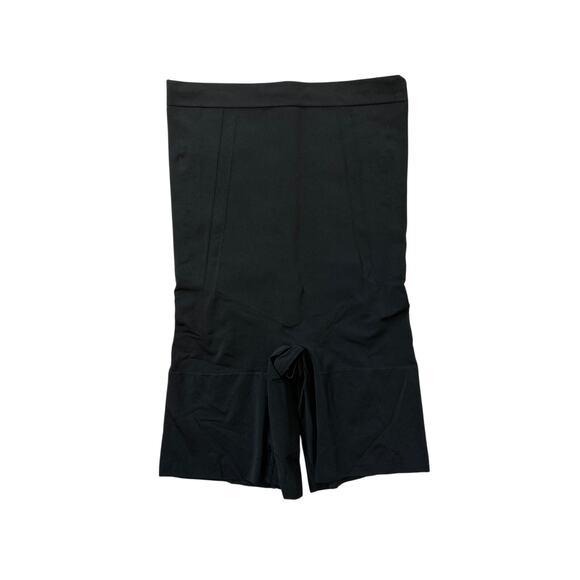 Spanx OnCore Mid-Thigh Shorts Shapewear Sculpting Stretch Very Black Size L - Picture 1 of 8